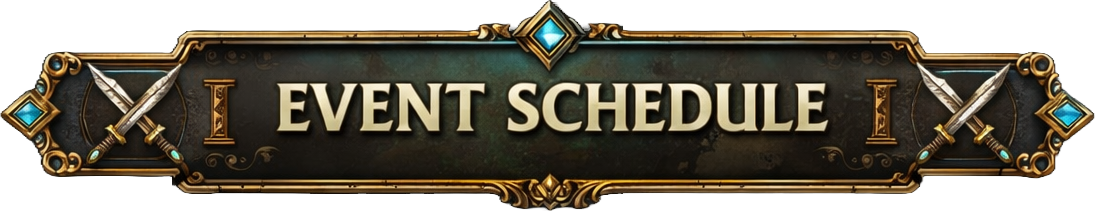 Beta Events Schedule